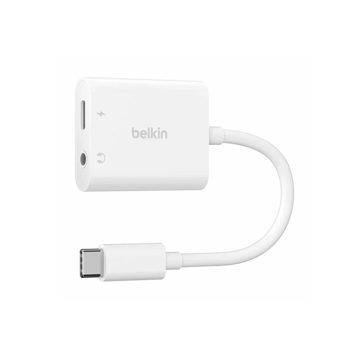 Belkin อะแดปเตอร์เสียง 3.5 มม. + ชาร์จ USB-C / WHITE