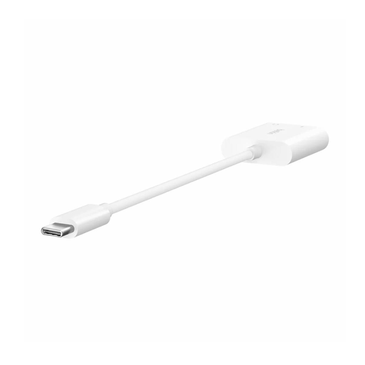 Belkin อะแดปเตอร์เสียง 3.5 มม. + ชาร์จ USB-C / WHITE