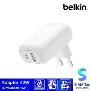 Belkin Adapter  Dual Wall Charger 42W  ( ขากลม )