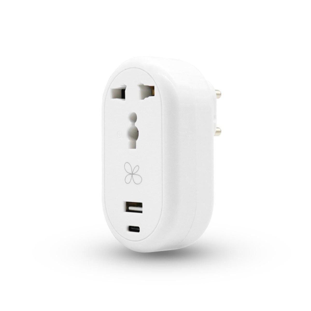 VOX   หัวแปลงปลั๊กไฟ VOX 1ช่อง 1TYPE C +1USB(2.1A) รุ่นF5ADP-VX01-0120