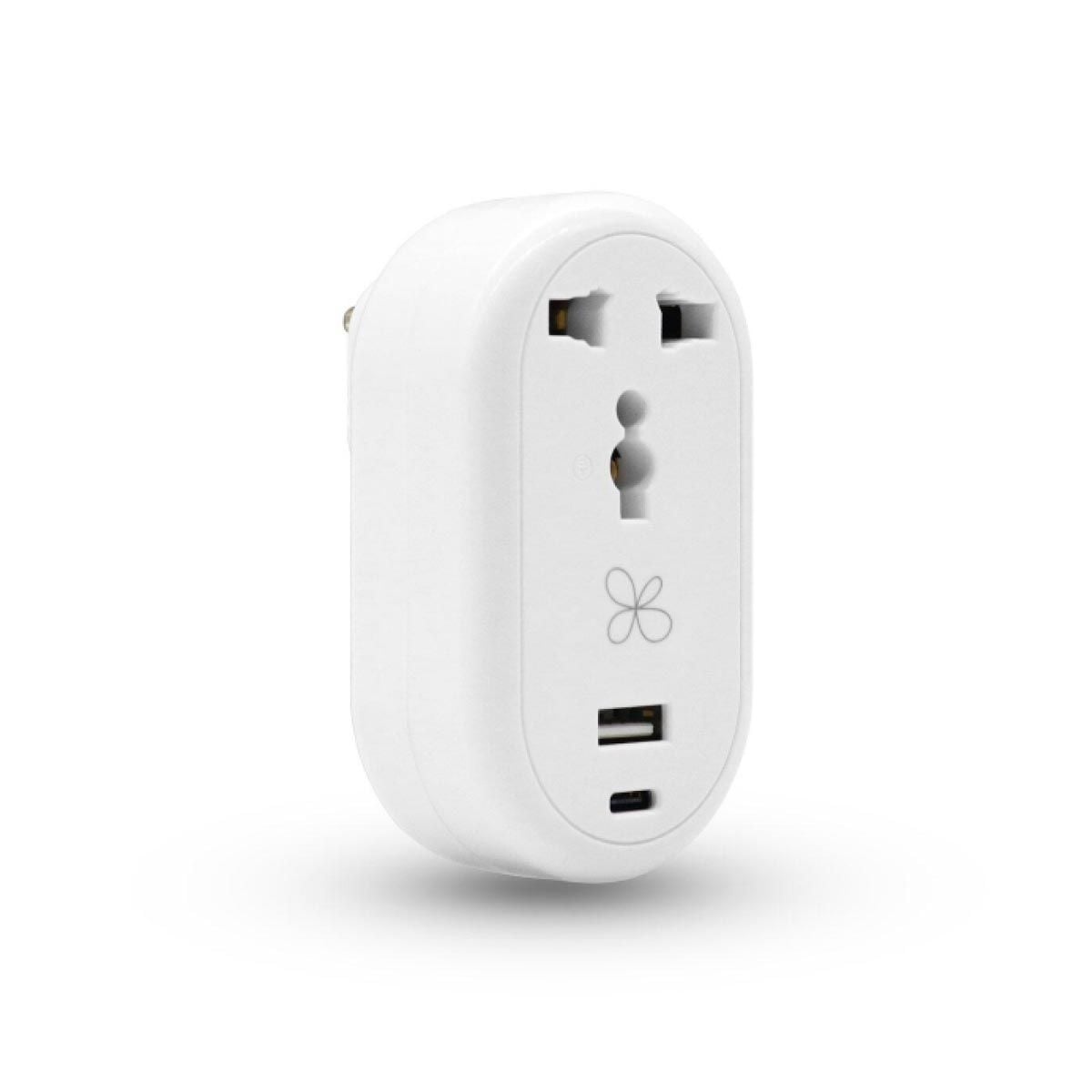 VOX   หัวแปลงปลั๊กไฟ VOX 1ช่อง 1TYPE C +1USB(2.1A) รุ่นF5ADP-VX01-0120