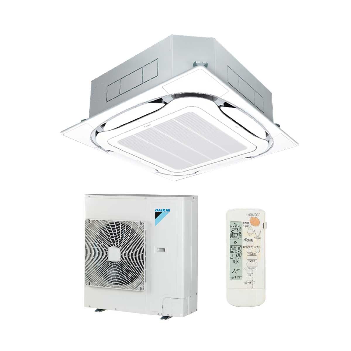 DAIKIN Round Flow Cassette แอร์แบบฝังฝ้า รีโมทไร้สาย INVERTER  48000  BTU 380V รุ่น FCFC42EV2S