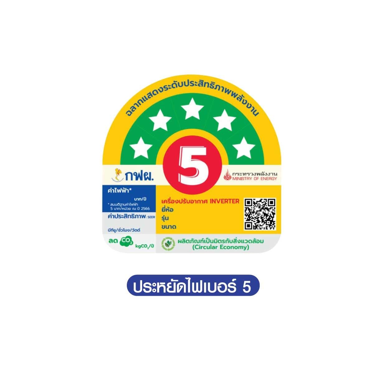 DAIKIN เครื่องปรับอากาศติดผนัง12KBTU STEAMER WIFI เบอร์5 (5ดาว)FTKZ12YV2S5