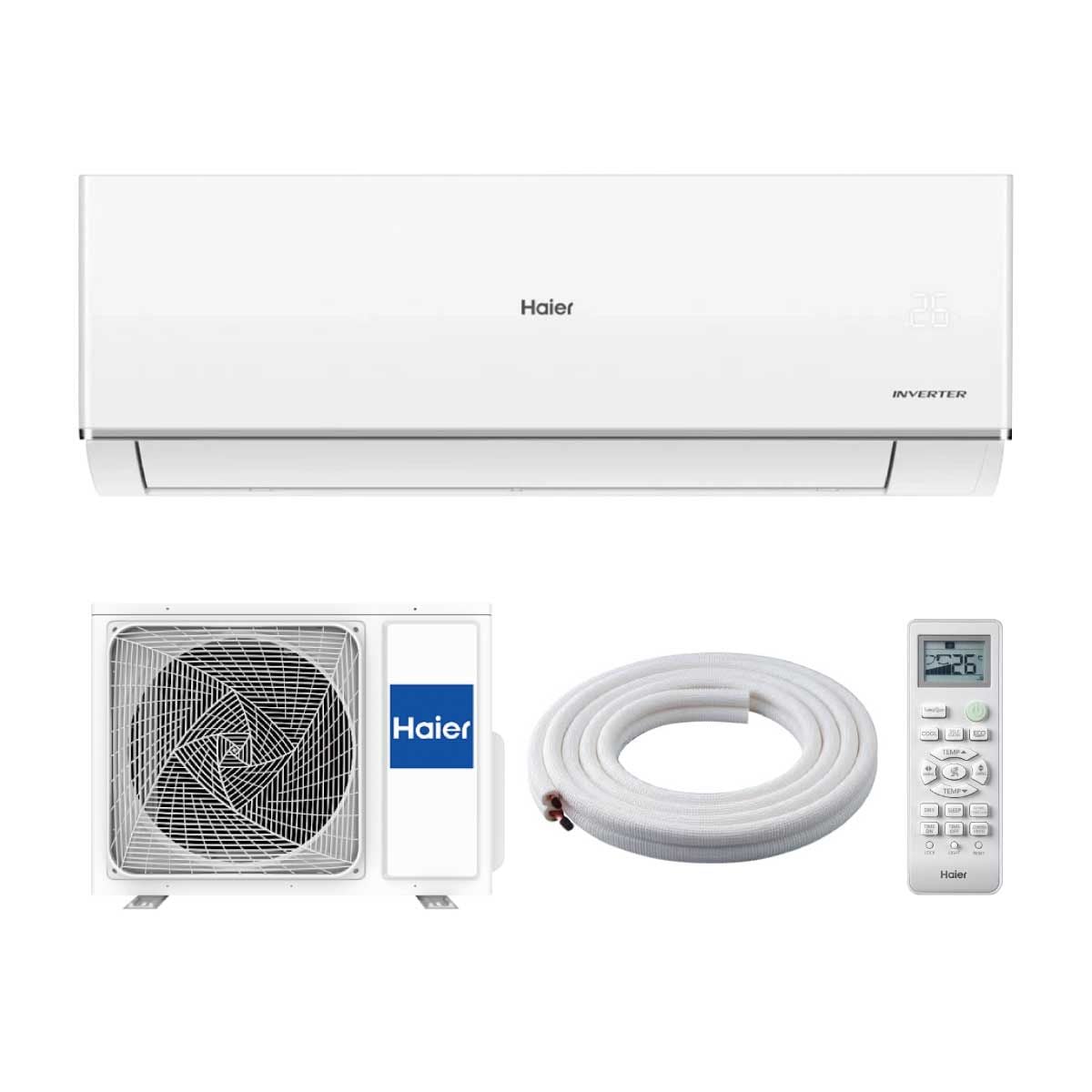 HAIERเครื่องปรับอากาศติดผนัง15KBTU INV WIFI เบอร์5 รุ่นHSU-15VQRC05