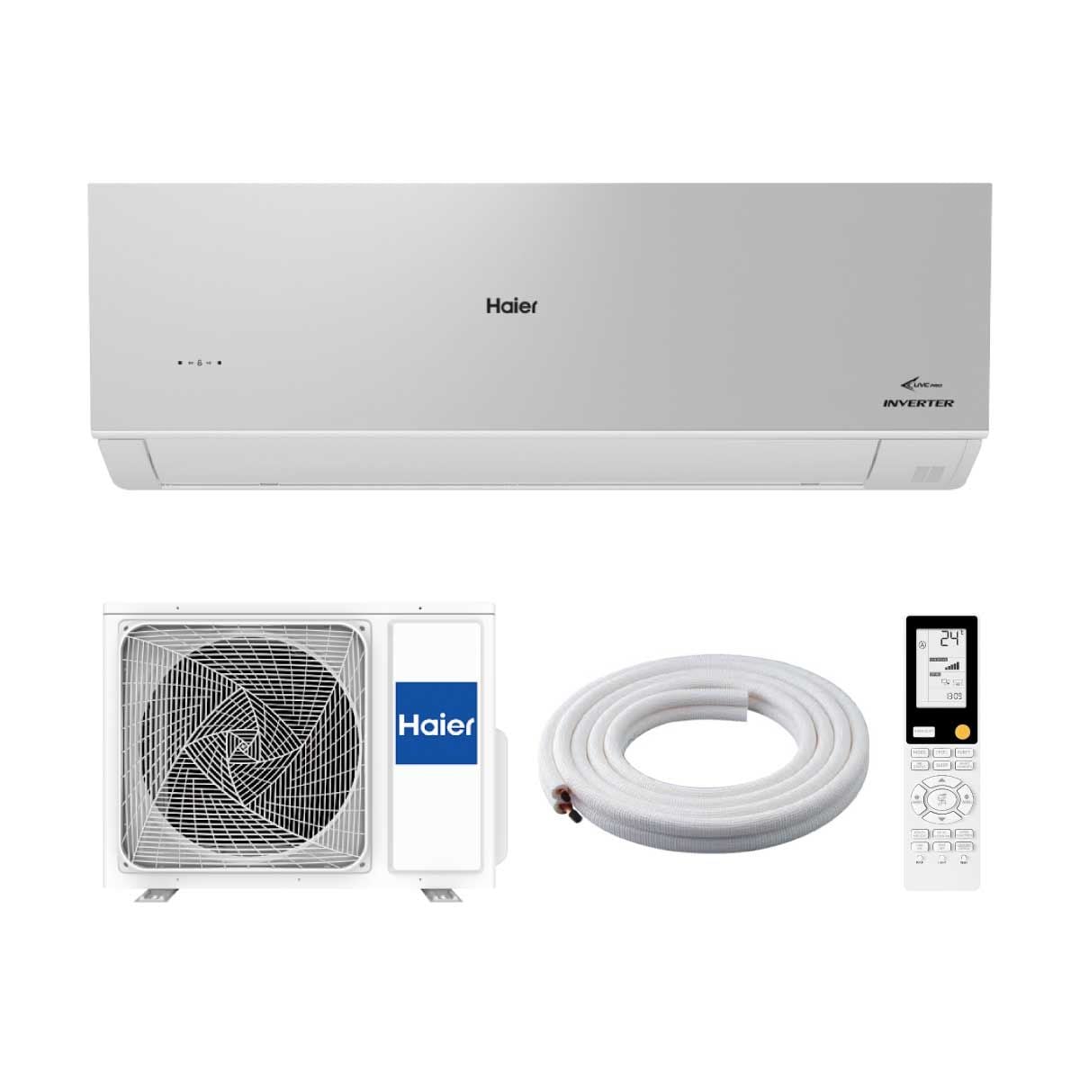 Haier แอร์เครื่องปรับอากาศติดผนัง 123KBTU UV Cool Voice สีเงิน เบอร์ 5(3ดาว) รุ่นHSU-13VRSA05S