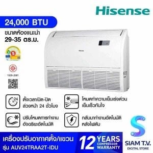 Hisenseเครื่องปรับอากาศแบบแขวนใต้ฝ้า 24KBTU เบอร์5 1ดาว รุ่นAUV24TRAA2T-IDU
