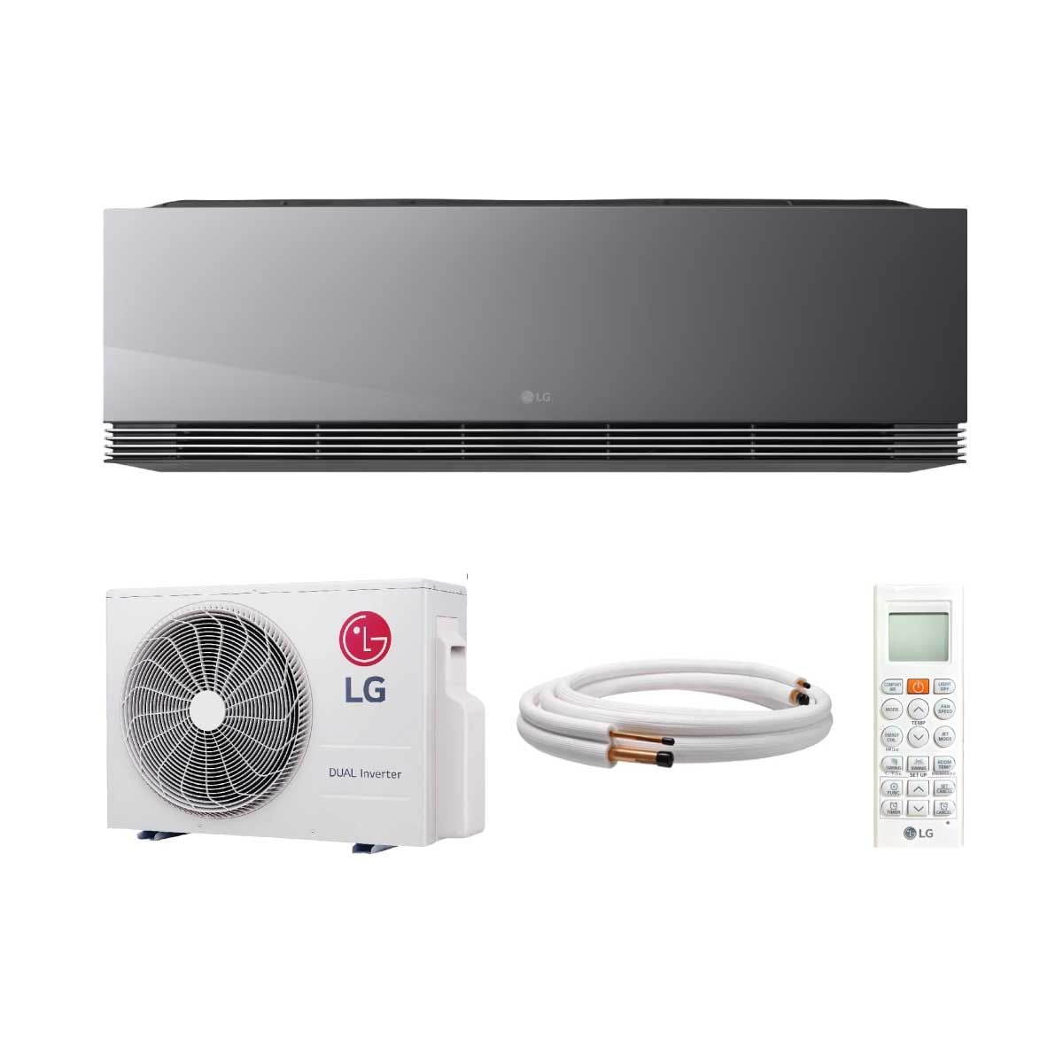 LG เครื่องปรับอากาศติดผนัง 18,000 BTU INVERTER เบอร์5 5ดาว  ArtCool ดีไซน์กระจกสีดำ รุ่นART13AN