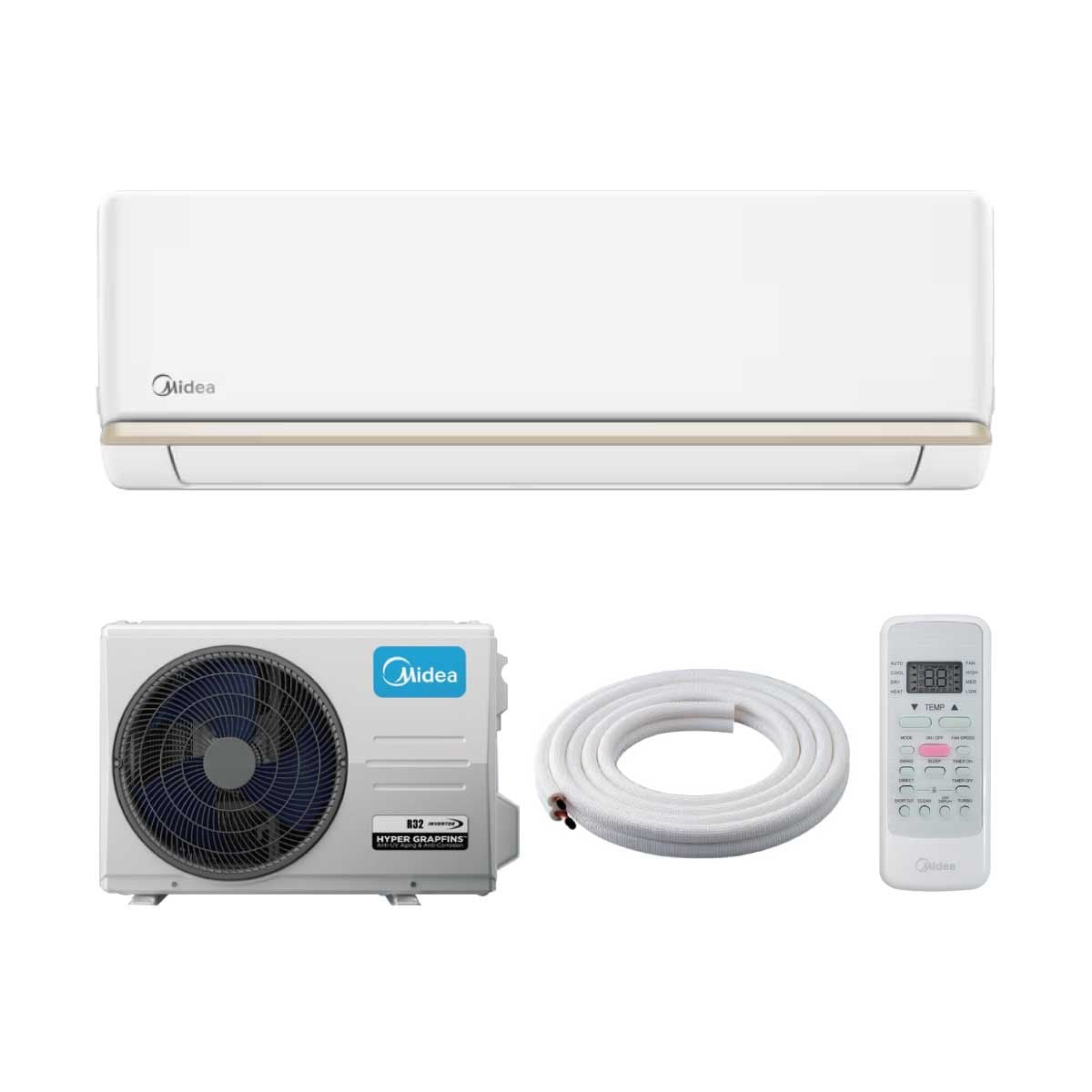 MIDEAเครื่องปรับอากาศติดผนัง18,000BTU Fixspeed Tornado รุ่นMSAG-18CRN8-IDU