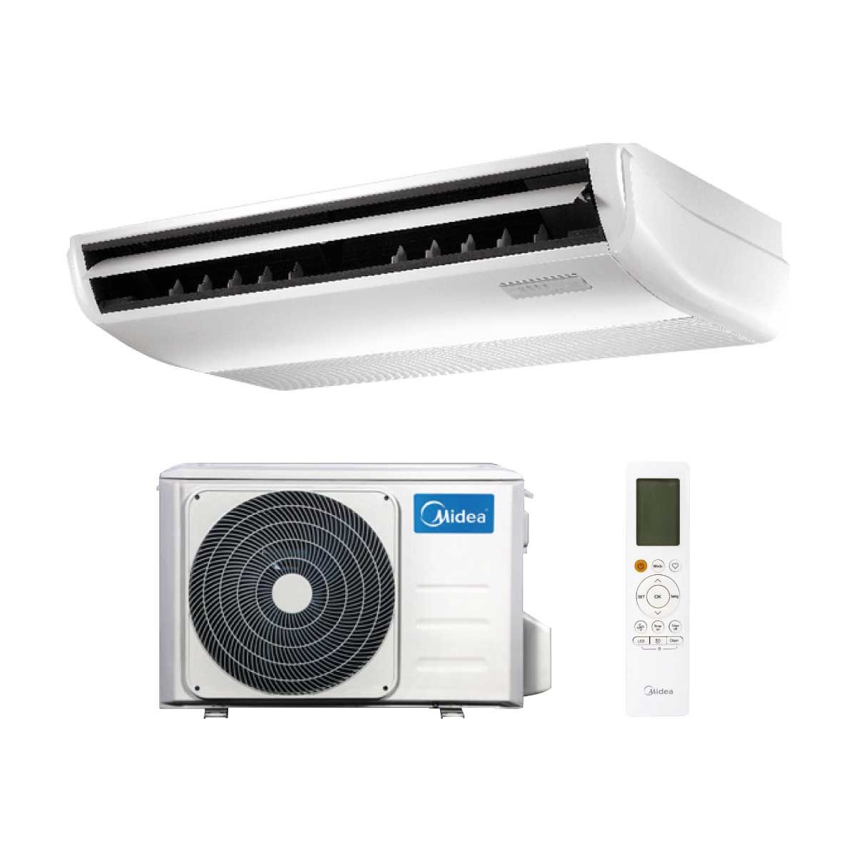 MIDEA เครื่องปรับอากาศตั้งพื้นหรือแขวนใต้ฝ้า 48,000 BTU INVERTER 380V รุ่น MUE-48CRDN8-R