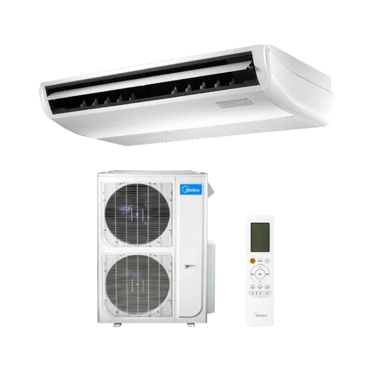 MIDEA เครื่องปรับอากาศตั้งพื้นหรือแขวนใต้ฝ้า 54,271 BTU INVERTER 380V รุ่น MUE-55HRFNX-QR