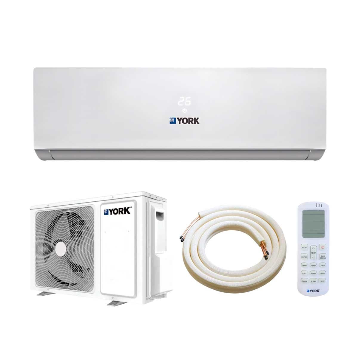 YORK Plasma Ionizer Series เครื่องปรับอากาศติดผนัง 18,000BTU INVERTER รุ่น YJJF18XETBFM-RX