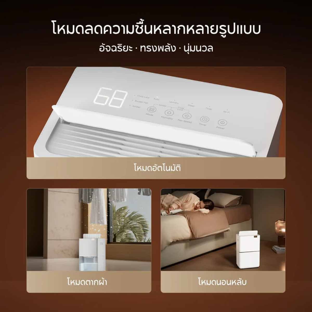 DREAME เครื่องลดความชื้น Dehumidifiers 40 ตร.ม รุ่น DD20
