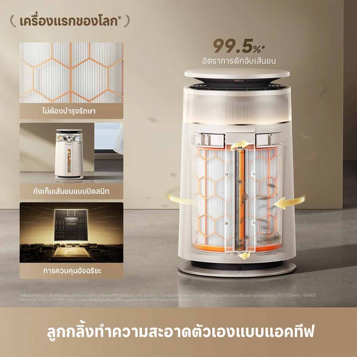 DREAME เครื่องฟอกอากาศ 48 ตร.ม รุ่น FP10 Pet Air Purifier