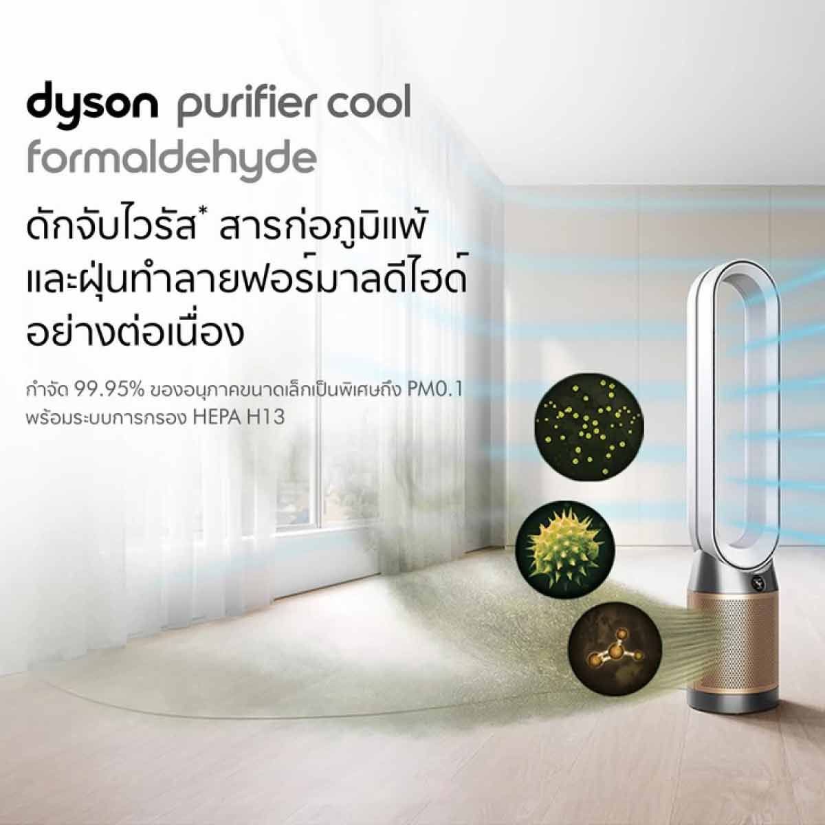 DYSON เครื่องฟอกอากาศแบบตั้งพื้นDyson Cool Formaldehyde  สีNickel/Gold รุ่นTP09