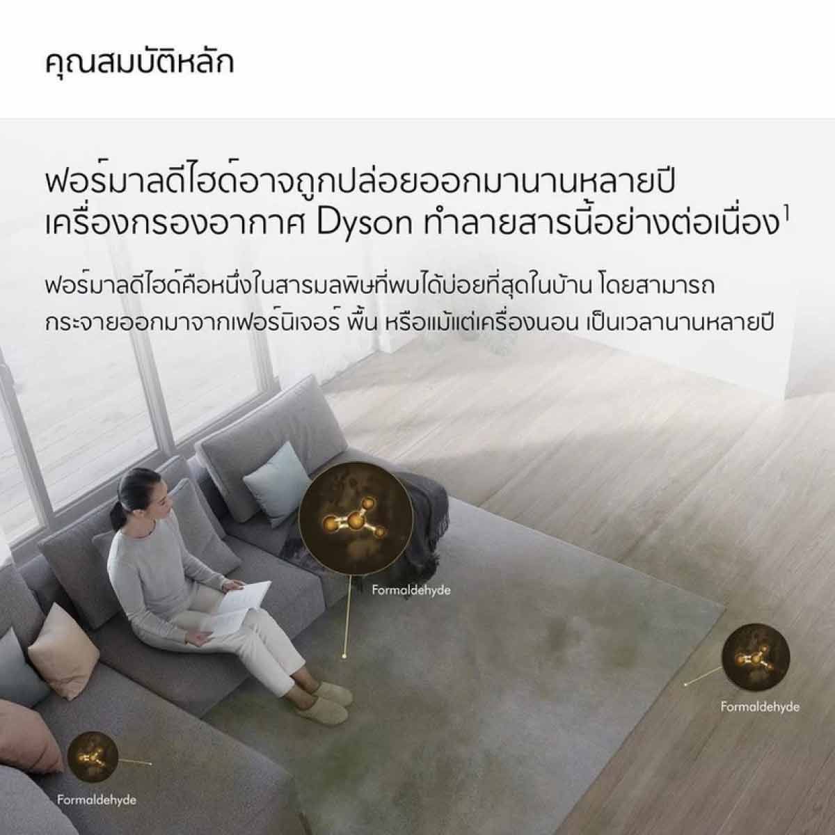 Dyson เครื่องฟอกอากาศ Purifier Cool Formaldehyde  สีWhite/Gold รุ่น TP09