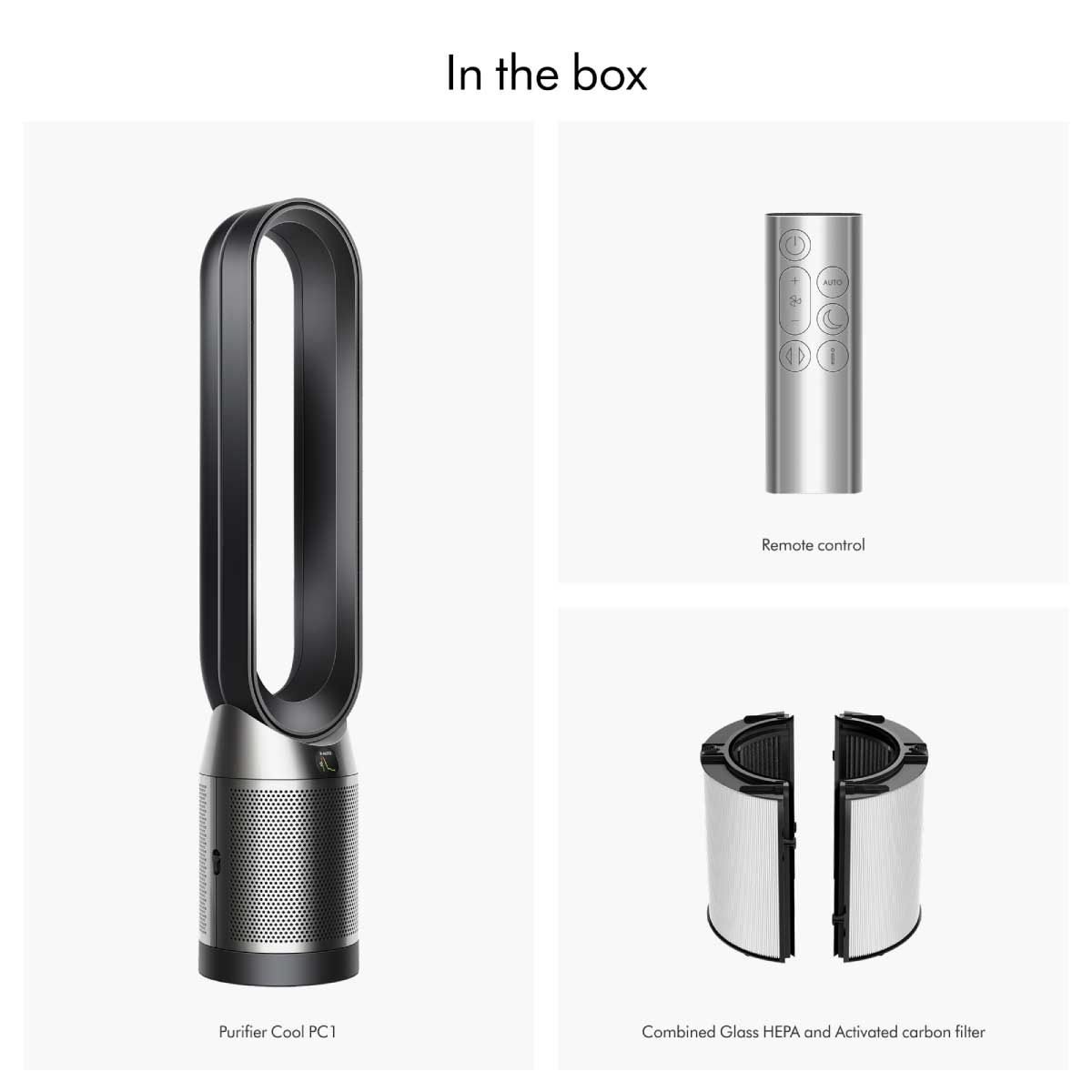 Dyson   เครื่องฟอกอากาศแบบต้งพื้นสีดำ/นิกเกิล  รุ่น  Cool  PC1 TP11