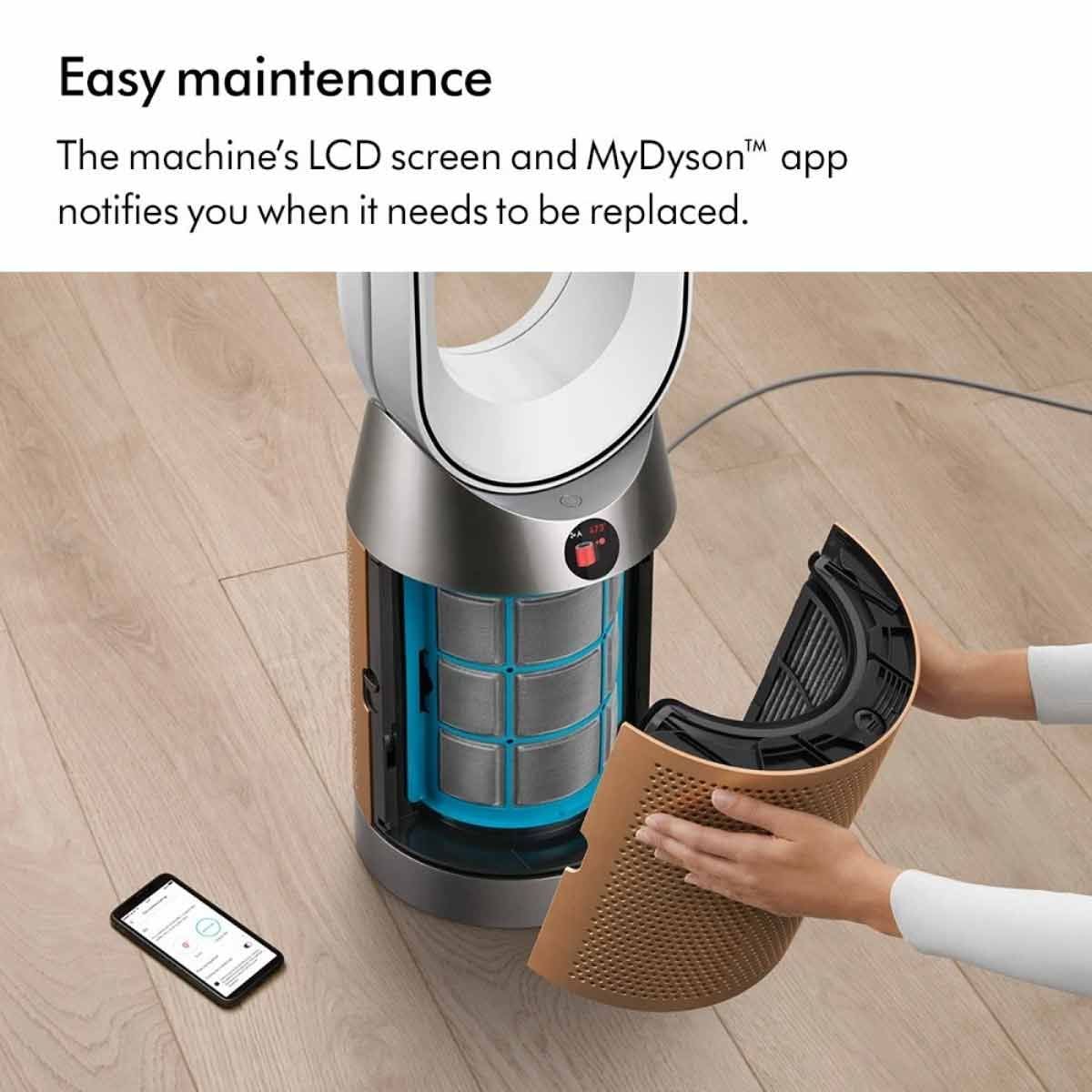 Dyson  เครื่องฟอกอากาศแบบต้งพื้น สีนิกเกิล/สีทอง รุ่นCool PC2 De-NOx