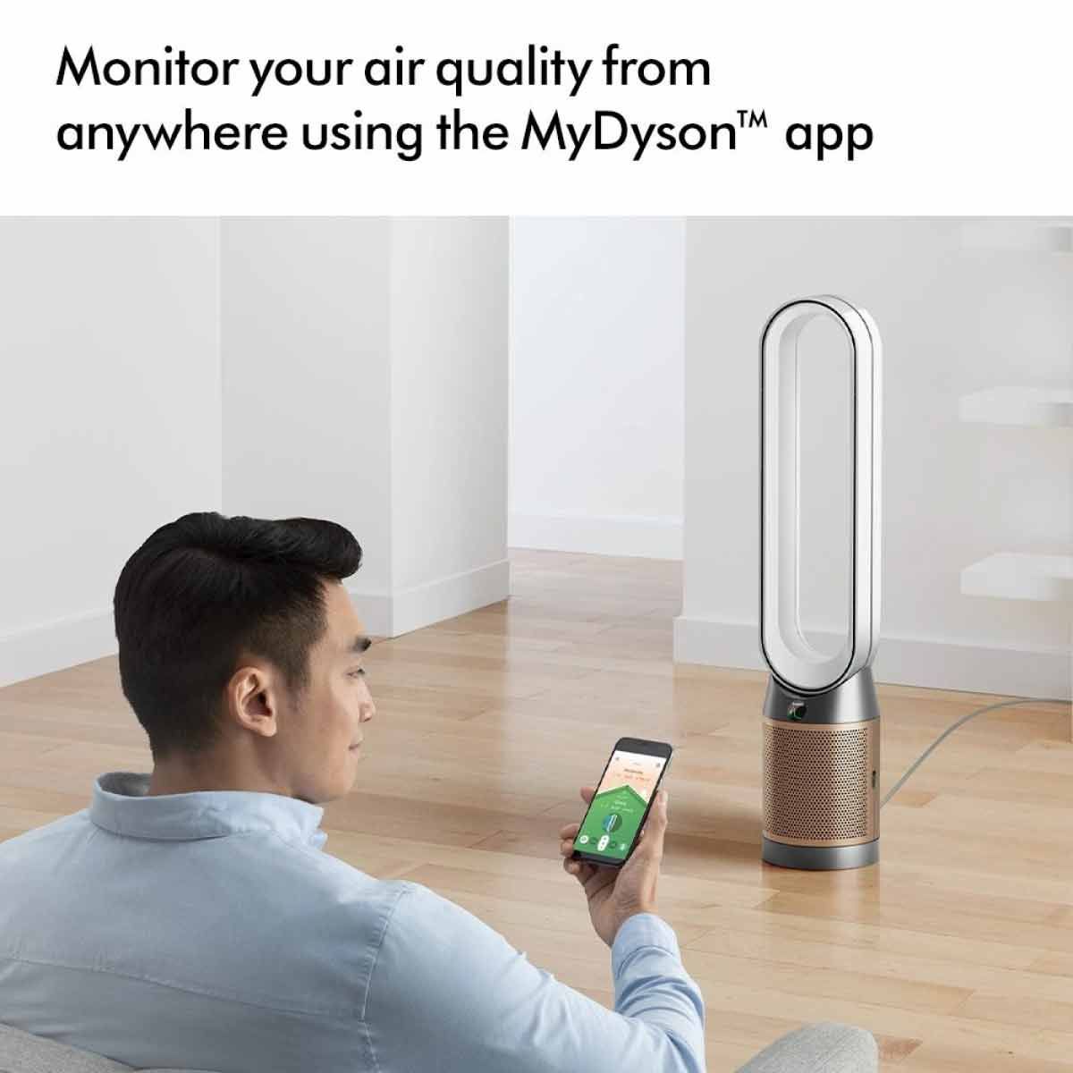 Dyson  เครื่องฟอกอากาศแบบต้งพื้น  สีขาว/สีทอง รุ่นCool PC2 De-NOx