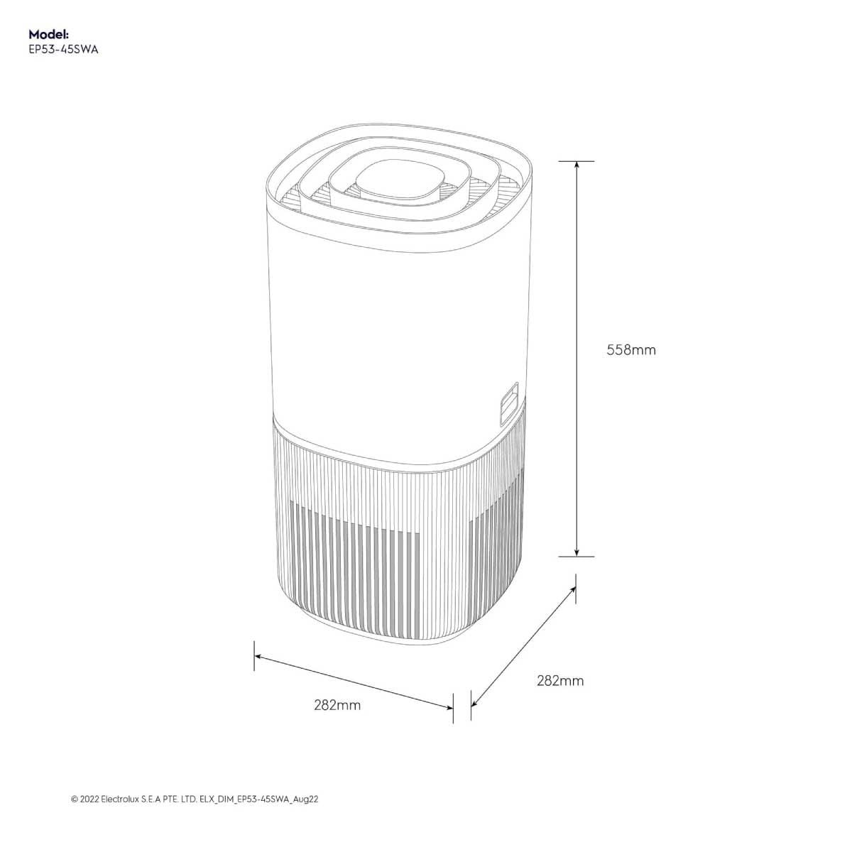 ELECTROLUX เครื่องฟอกอากาศ UltimateHome 500 PM1.0  ขนาด 54 ตร.ม. รุ่น EP53-45SWA