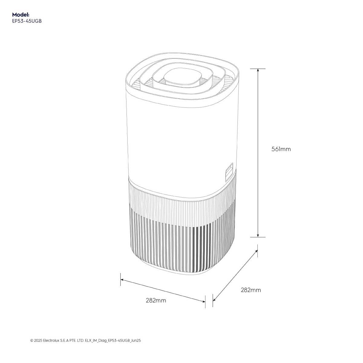 ELECTROLUX เครื่องฟอกอากาศ WiFi 56 ตรม.UV PM1.0 รุ่น EP53-45UGB
