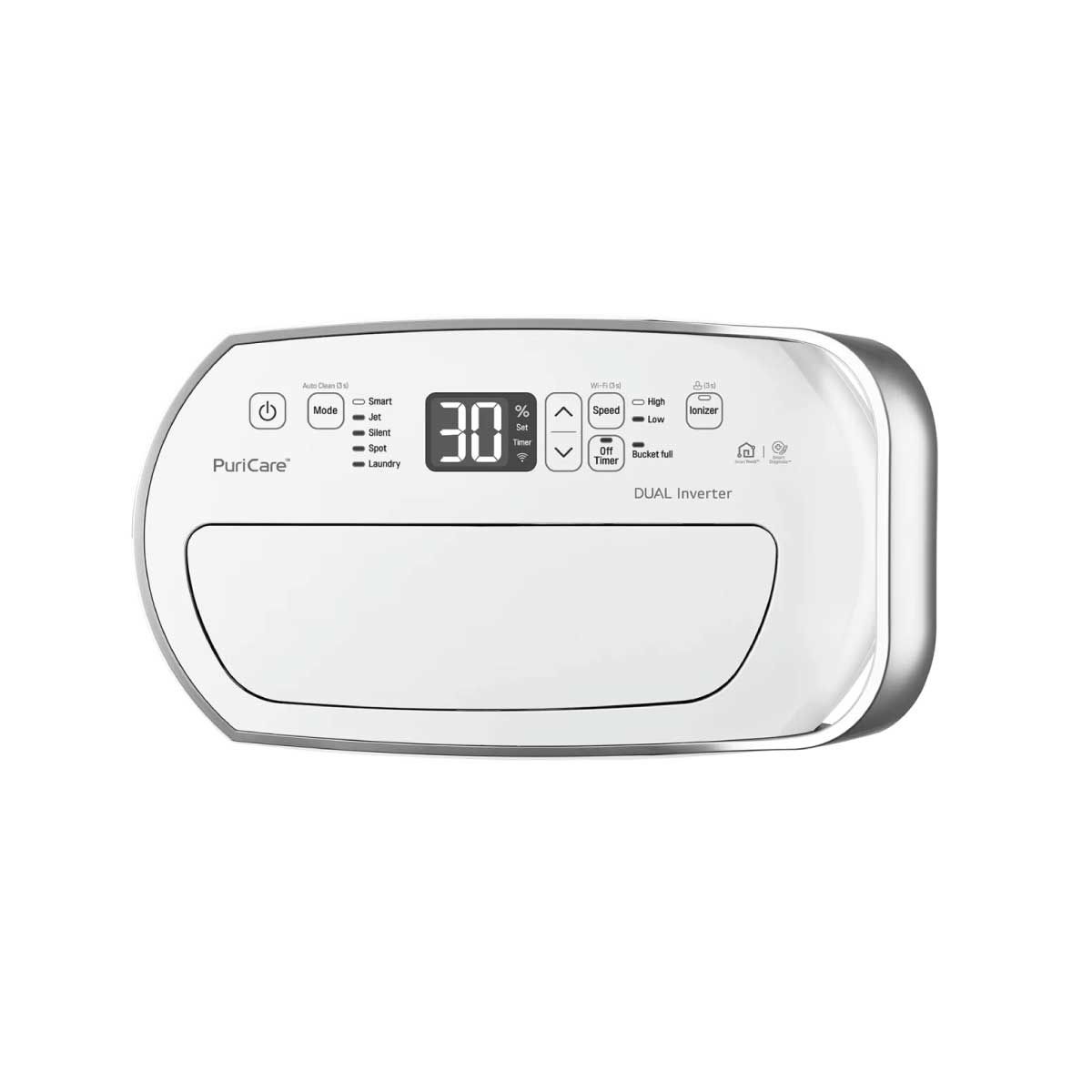 LG เครื่องลดความชื้น  PuriCare Dehumifier 16L 66ตรม.INVERTER สีเงิน รุ่นMD16GQSA1