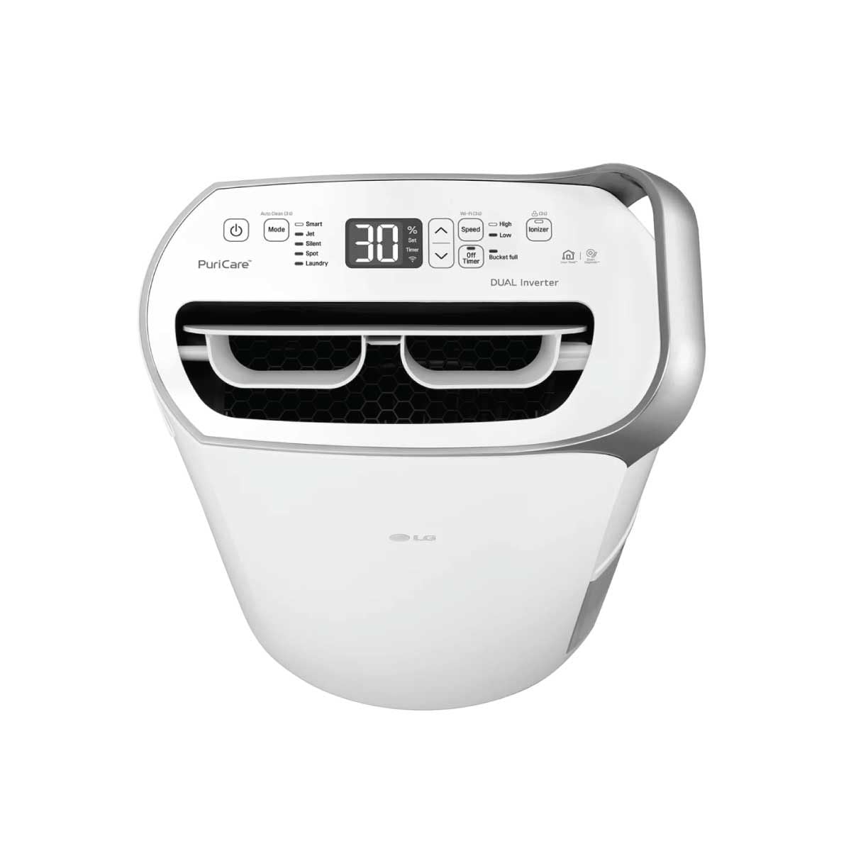 LG เครื่องลดความชื้น  PuriCare Dehumifier 16L 66ตรม.INVERTER สีเงิน รุ่นMD16GQSA1