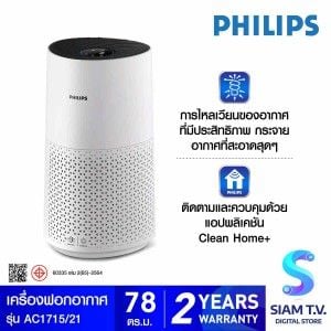 PHILIPS เครื่องฟอกอากาศ รุ่น AC1715/21 สำหรับห้องขนาด 78 ตรม.