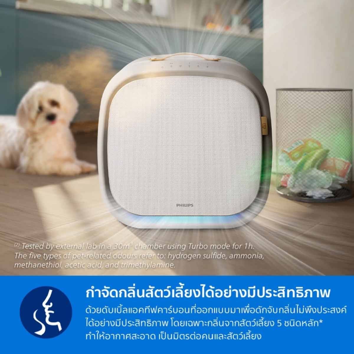 PHILIPS เครื่องฟอกอากาศ 104 ตร.ม. Pet3000 รุ่น AC3000