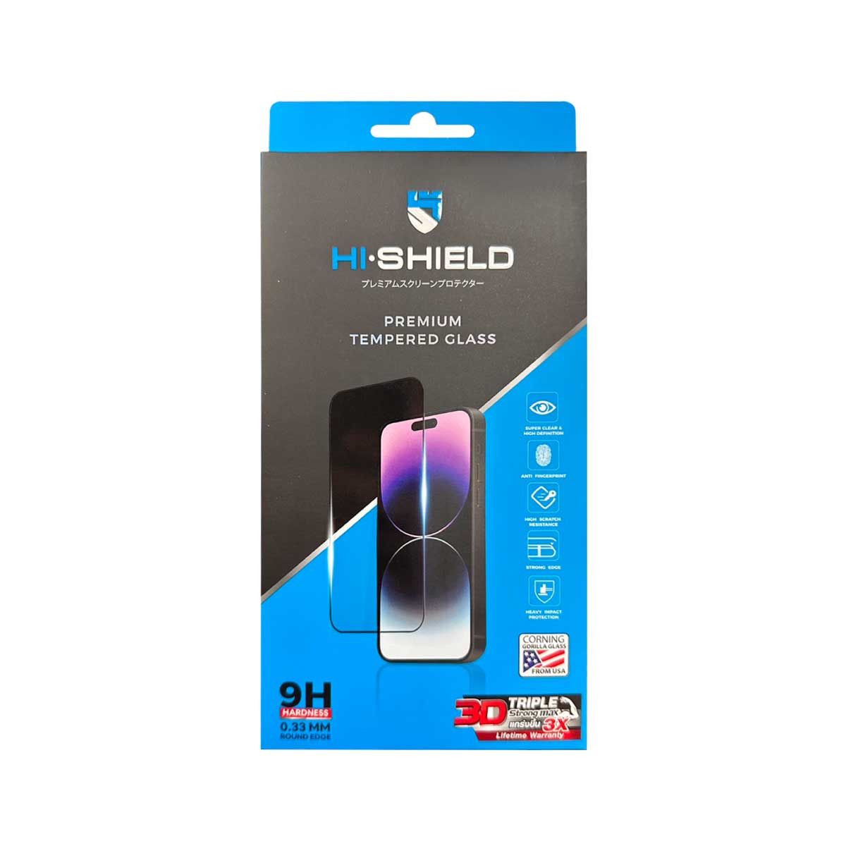 HI-SHIELD Boxset1 iPhone15 Plus ( 3DTS + LENS1 + Crystal case + กระเป๋า)