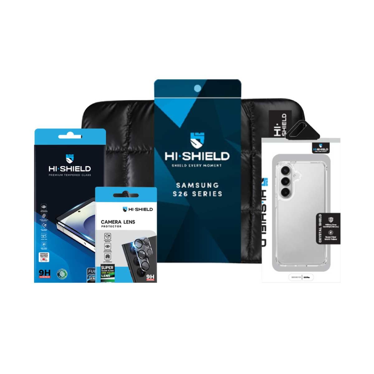 HISHIELD BOXSET Samsung S26Plus (ฟิลม์กระจก2.5D+เลนส์ครอบใส+เคสใส)
