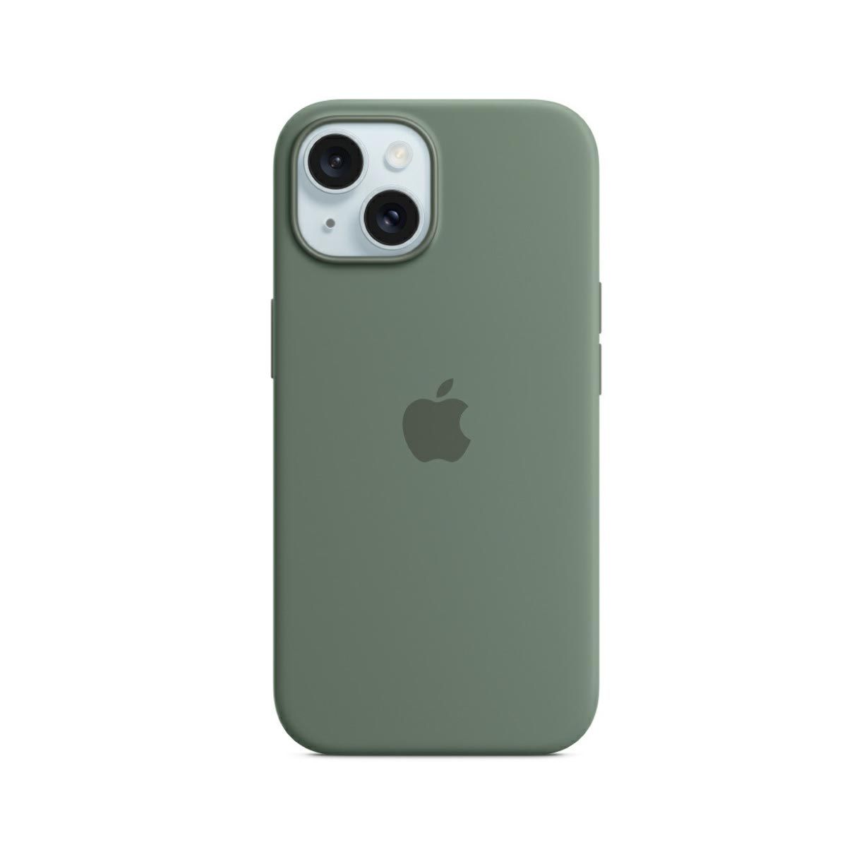 Apple Case เคสซิลิโคนสำหรับ iPhone 15  พร้อม MagSafe -  สีเขียวไซเปรส