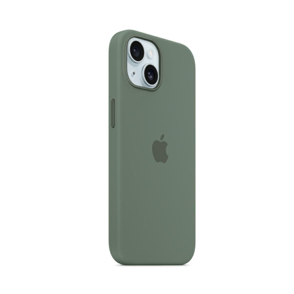Apple Case เคสซิลิโคนสำหรับ iPhone 15  พร้อม MagSafe -  สีเขียวไซเปรส