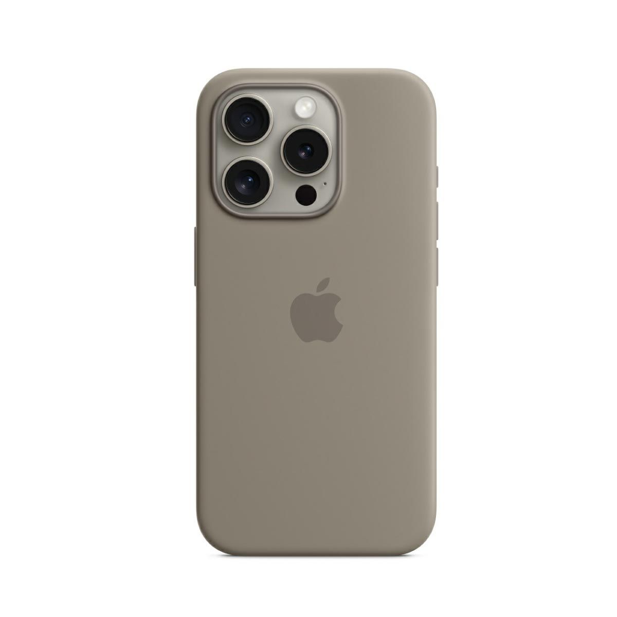 Apple Case เคสซิลิโคนสำหรับ iPhone 15 Pro พร้อม MagSafe - สีเทาโคลน