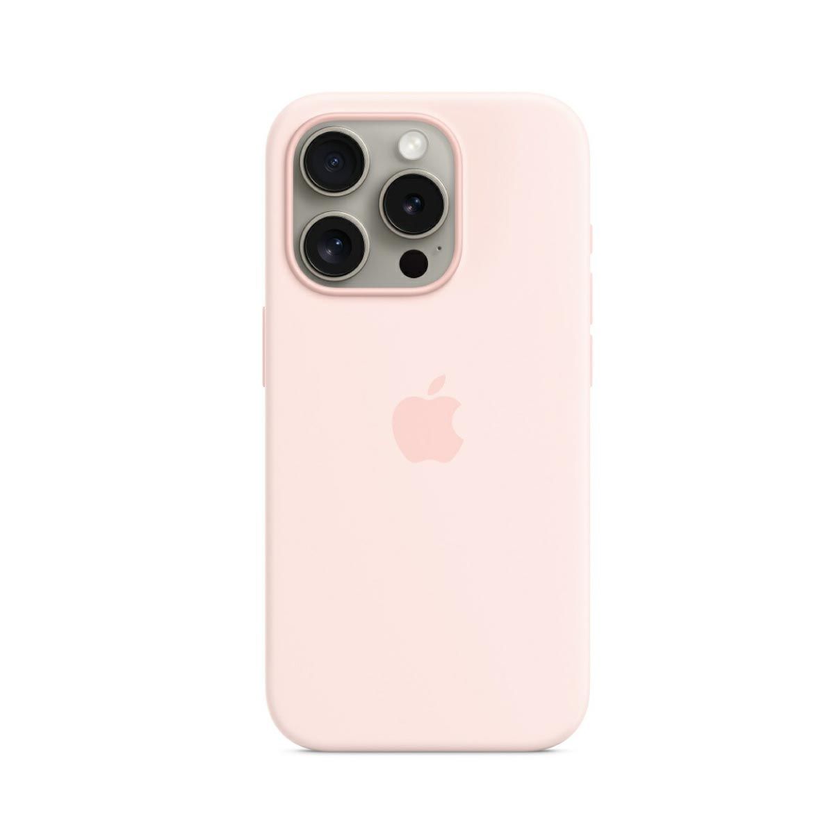 Apple Case เคสซิลิโคนสำหรับ iPhone 15 Pro พร้อม MagSafe -สีชมพูสว่าง