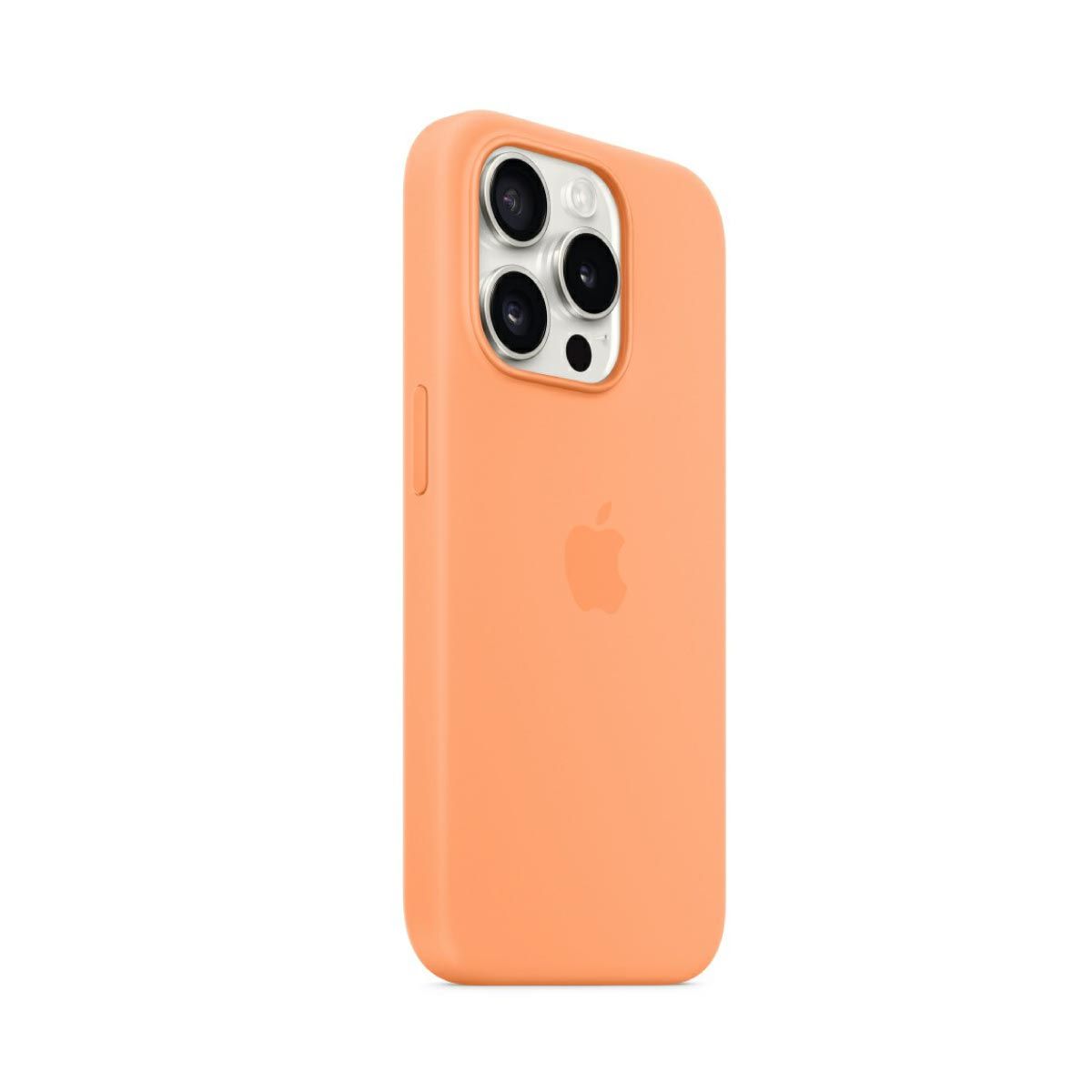Apple Case เคสซิลิโคนสำหรับ iPhone 15 Pro พร้อม MagSafe -สีส้มซอร์เบ