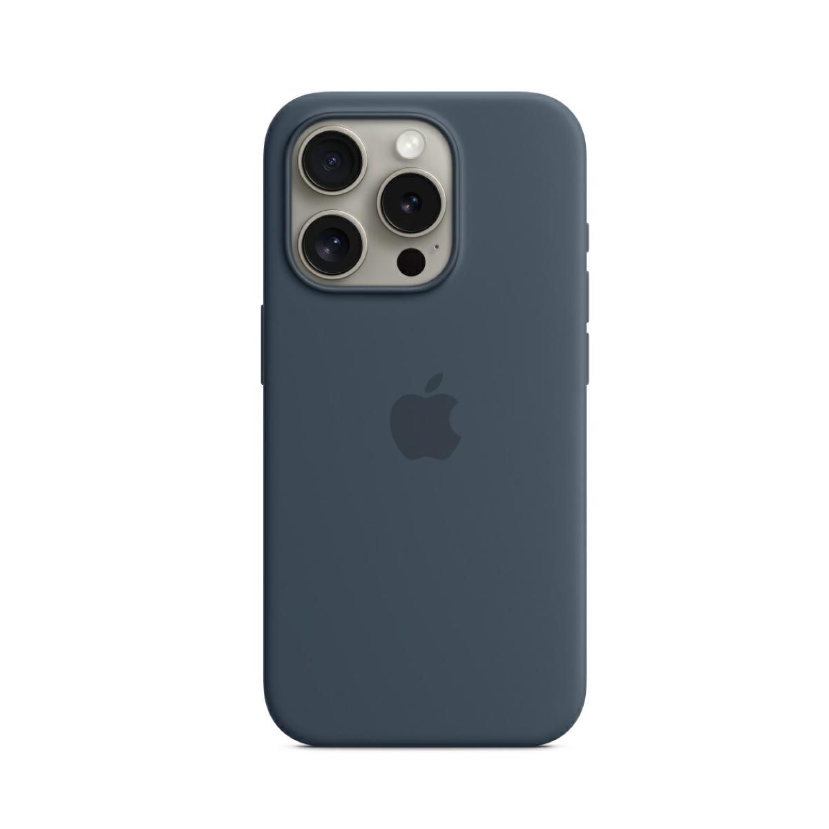 Apple Case เคสซิลิโคนสำหรับ iPhone 15 Pro พร้อม MagSafe -สีน้ำเงินสตอร์มบลู