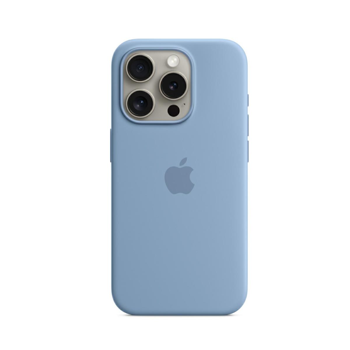Apple Case เคสซิลิโคนสำหรับ iPhone 15 Pro พร้อม MagSafe -สีฟ้าวินเทอร์