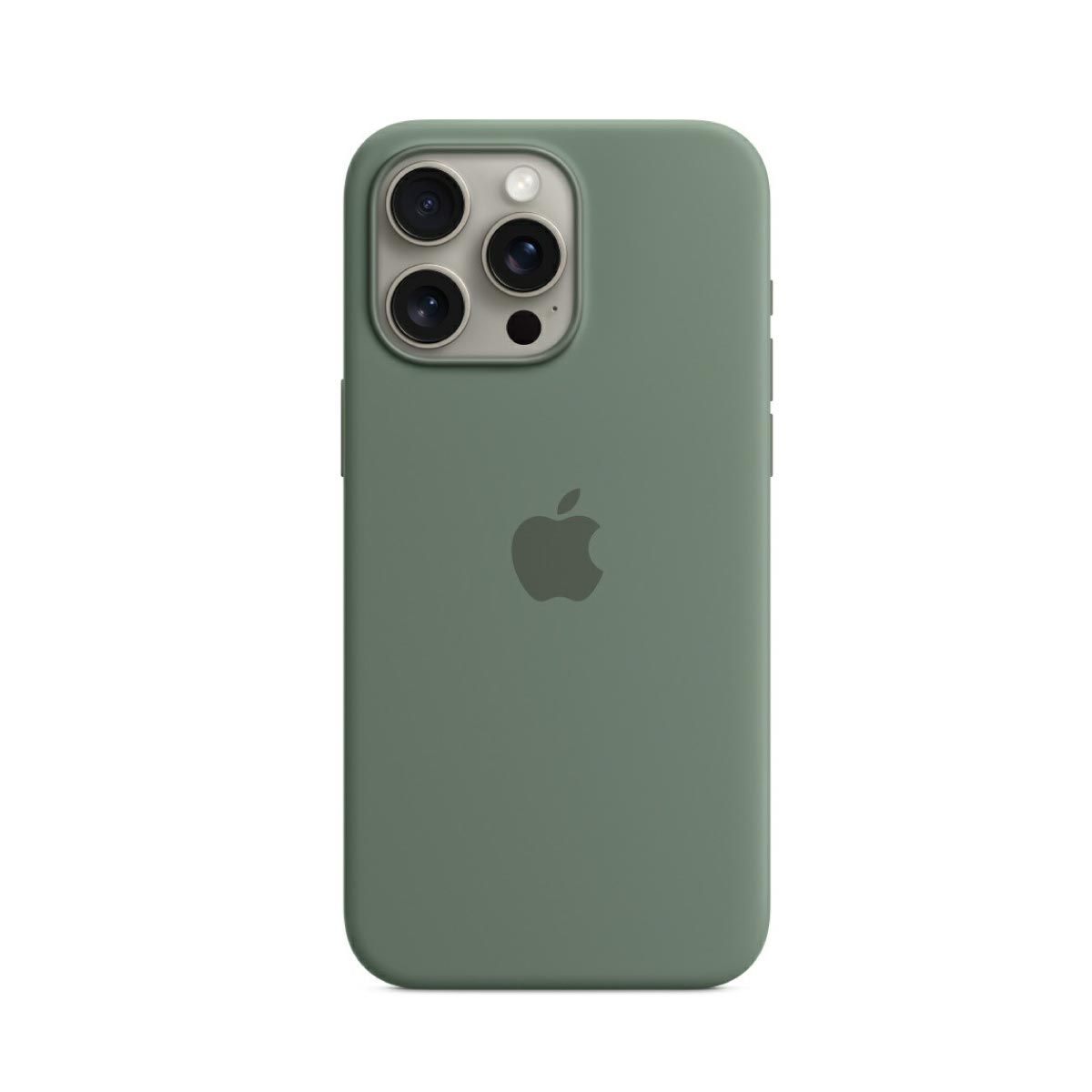 Apple Case เคสซิลิโคนสำหรับ iPhone 15 Pro Max พร้อม MagSafe -สีเขียวไซเปรส