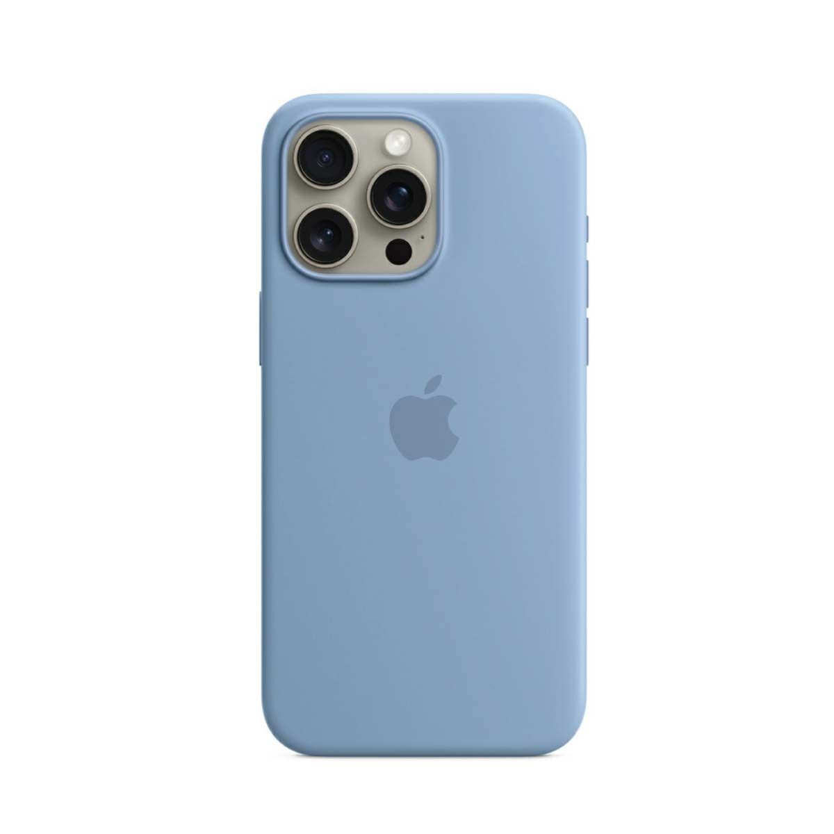 Apple Case เคสซิลิโคนสำหรับ iPhone 15 Pro Max พร้อม MagSafe - สีฟ้าวินเทอร์