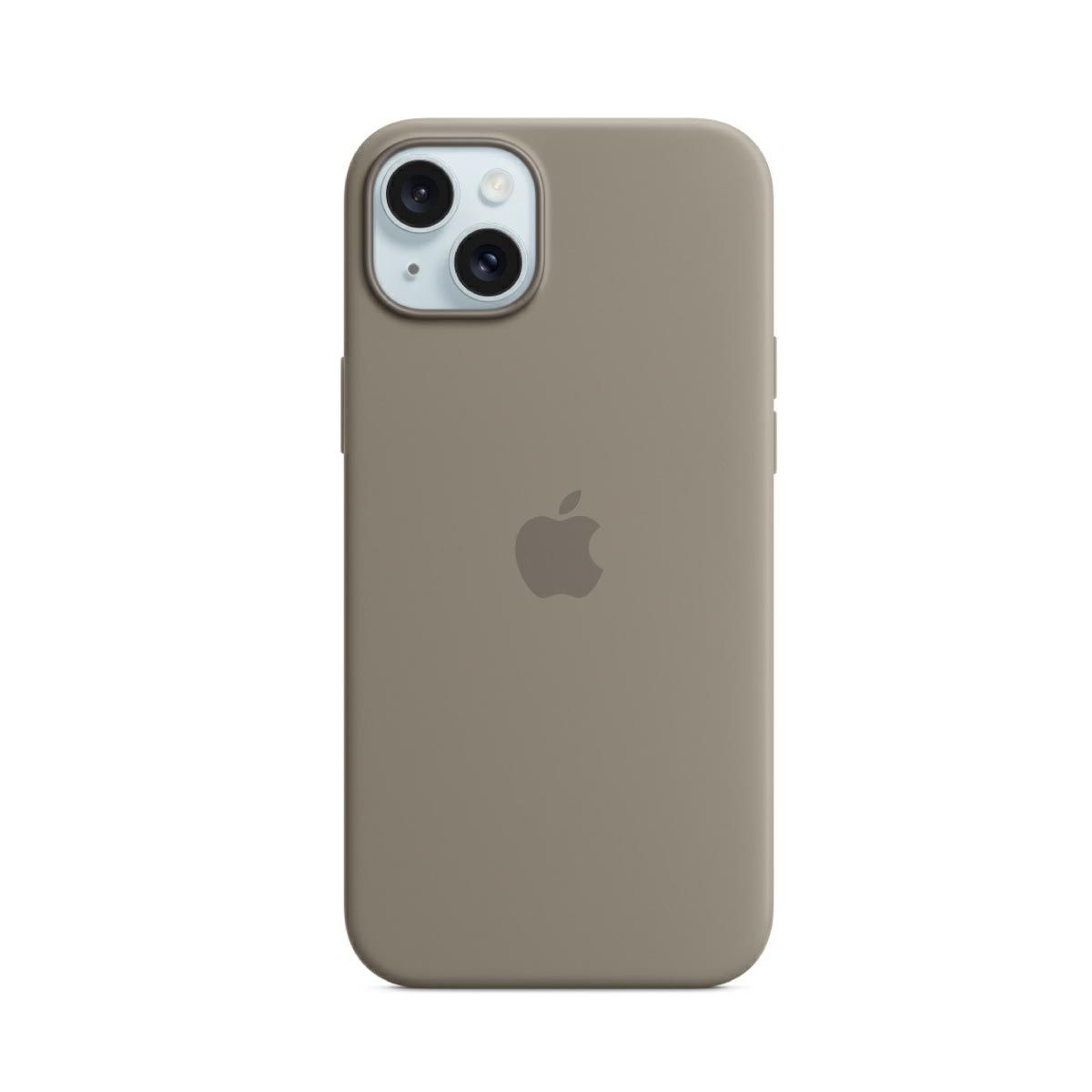 Apple Case เคสซิลิโคนสำหรับ iPhone 15 Plus พร้อม MagSafe - สีเทาโคลน