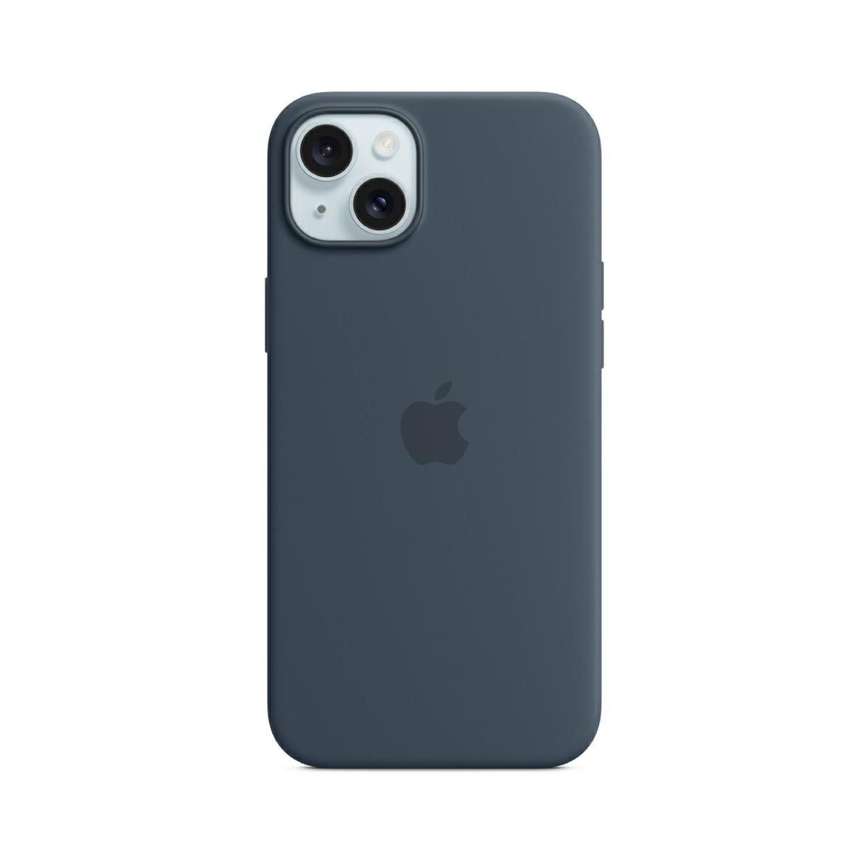 Apple Case เคสซิลิโคนสำหรับ iPhone 15 Plus พร้อม MagSafe - สีน้ำเงินสตอร์มบลู