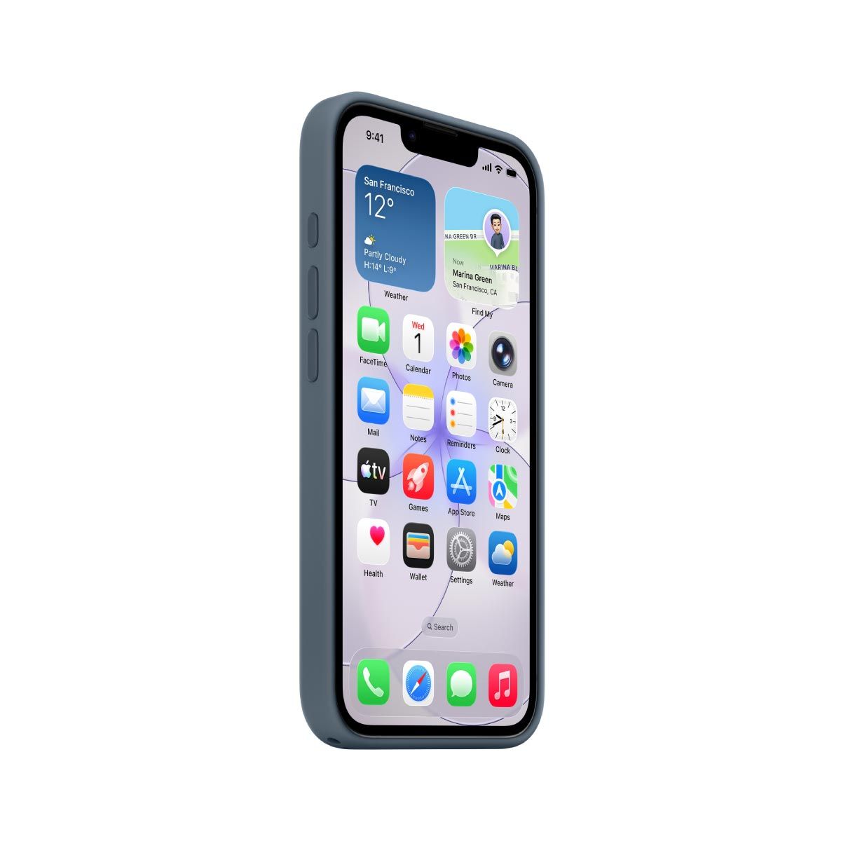 Apple เคสซิลิโคนพร้อม MagSafe สำหรับ iPhone 17e - สีน้ำเงินแองเคอร์บลู