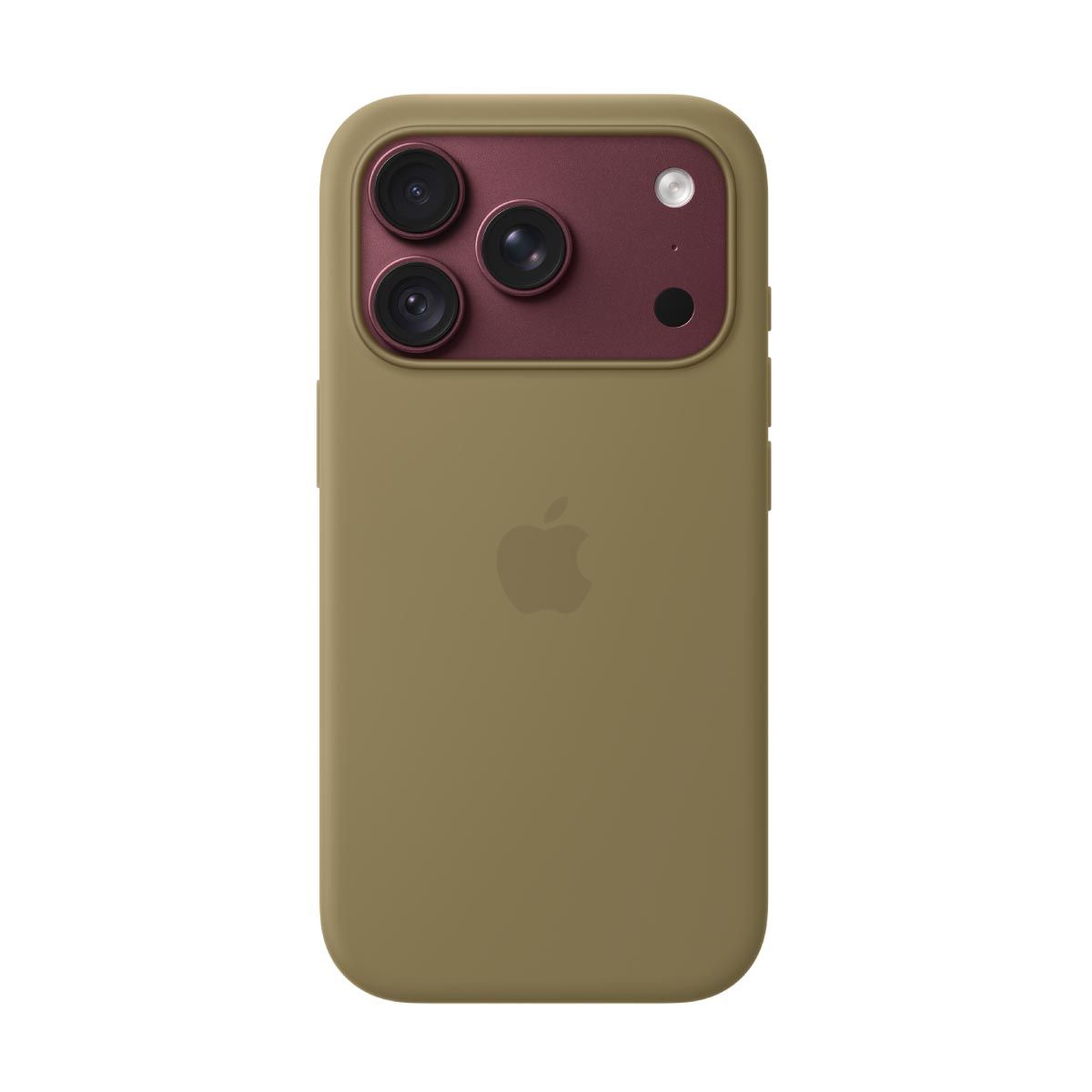 Apple เคสซิลิโคนพร้อม MagSafe สำหรับ iPhone 18 Pro - สีเขียวมะกอก