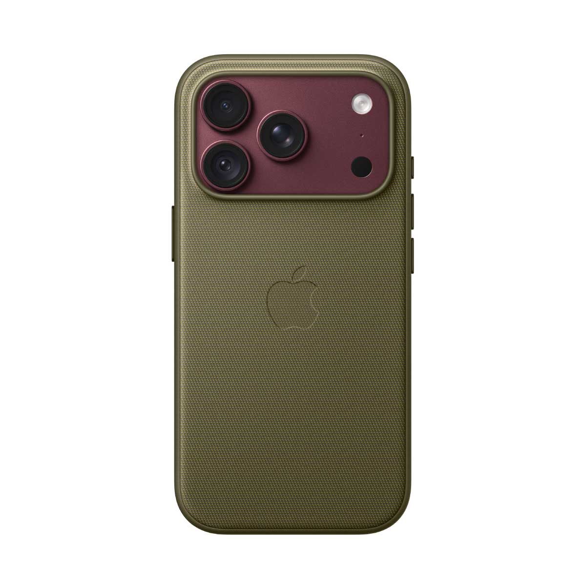Apple เคสผ้า TechWoven พร้อม MagSafe สำหรับ iPhone 18 Pro - สีเขียวมะกอก
