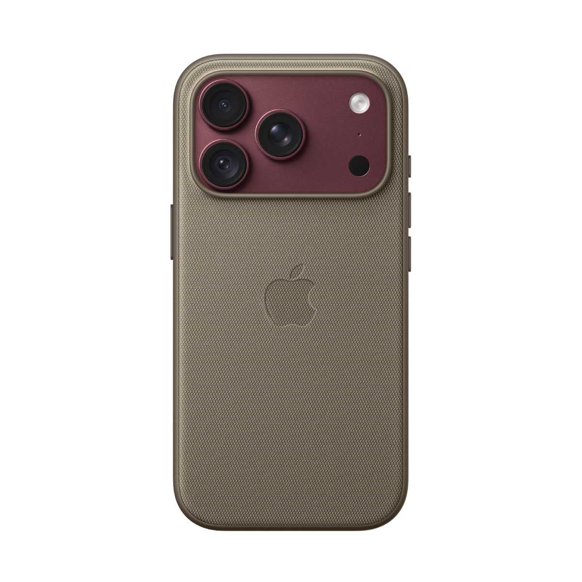 Apple เคสผ้า TechWoven พร้อม MagSafe สำหรับ iPhone 18 Pro - สีน้ำตาลอมเทา