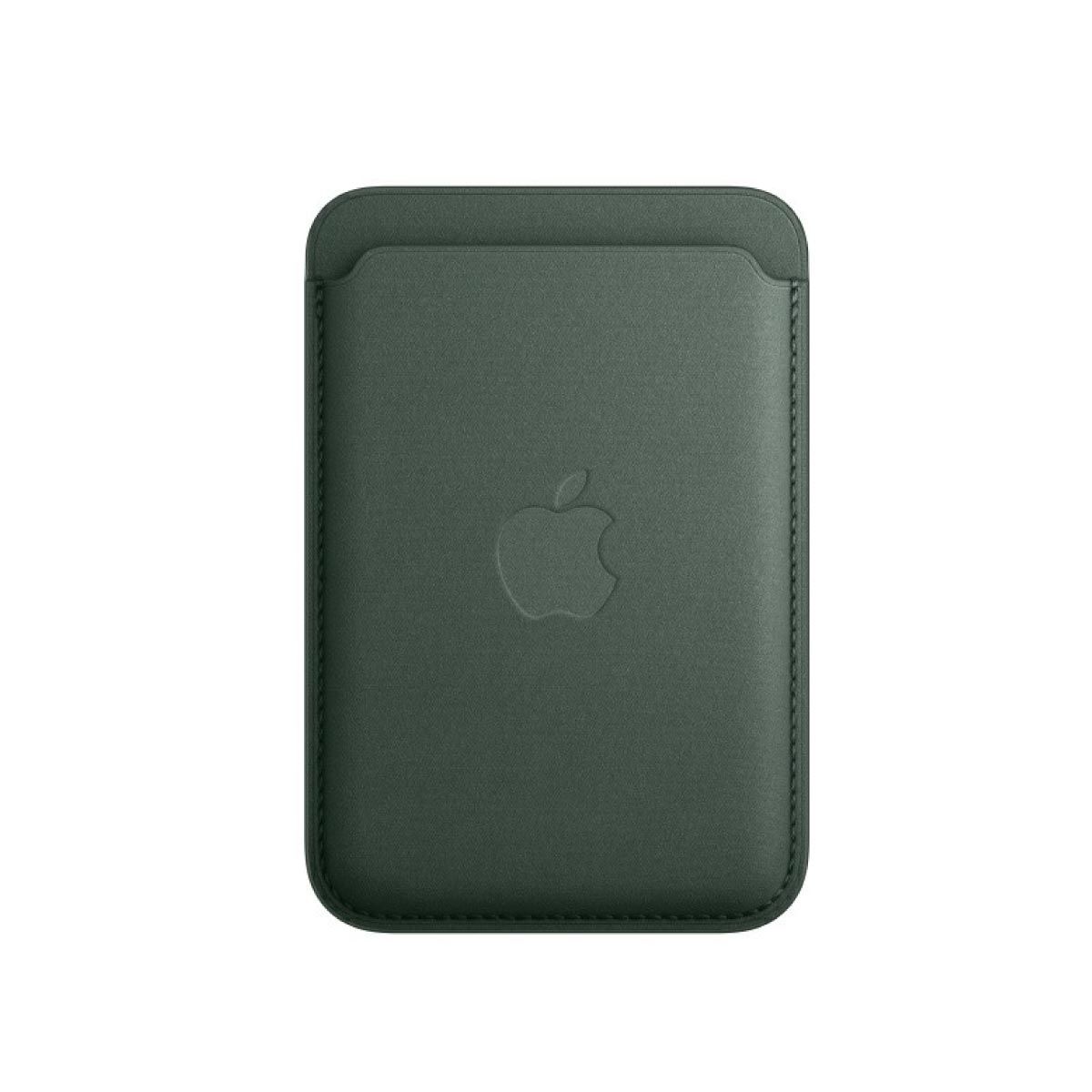 Apple Case เคสผ้า FineWoven แบบกระเป๋าสตางค์สำหรับ iPhone พร้อม MagSafe  - สีเขียวเอเวอร์กรีน
