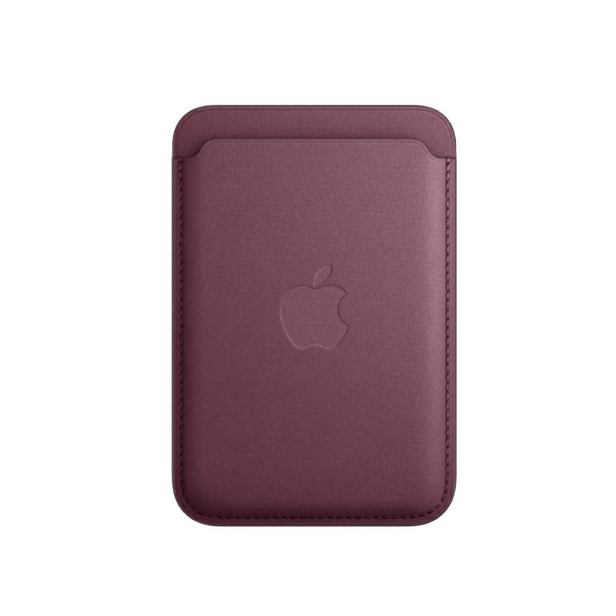 Apple Case เคสผ้า FineWoven แบบกระเป๋าสตางค์สำหรับ iPhone พร้อม MagSafe  -สีม่วงเข้มมัลเบอร์รี่