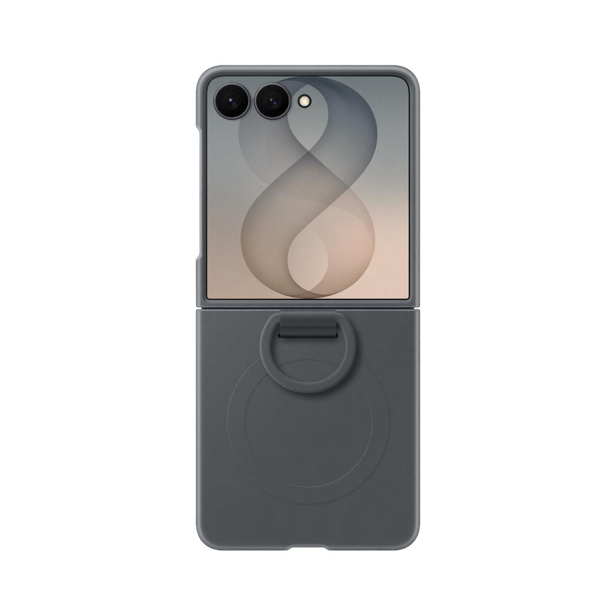 Samsung Galaxy Z Flip8 Silicone Ring Magnet Case (Graphite)