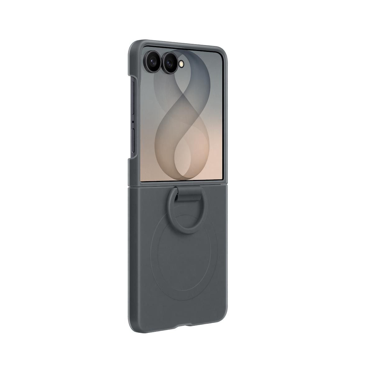 Samsung Galaxy Z Flip8 Silicone Ring Magnet Case (Graphite)