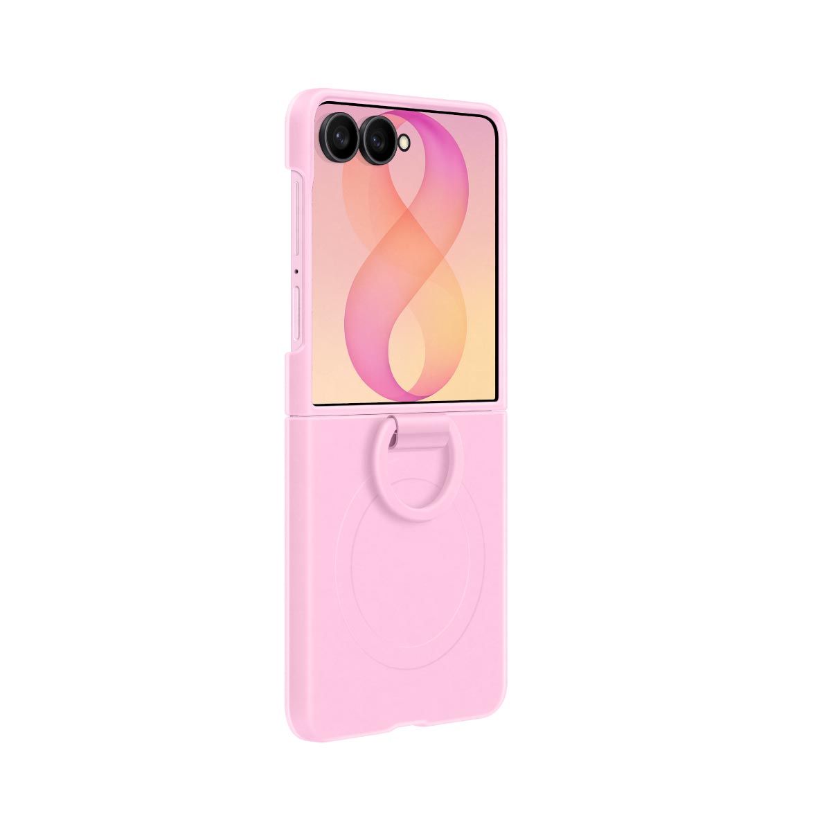 Samsung Galaxy Z Flip8 Silicone Ring Magnet Case (Pink)